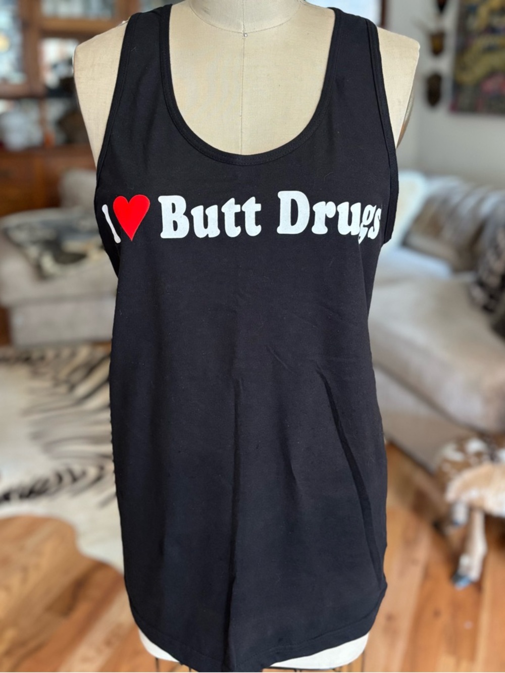 American Apparel Black Tank with  Graphic